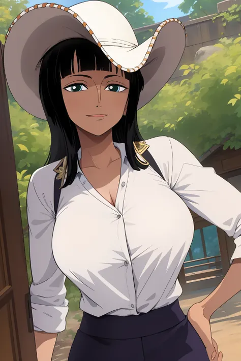 (masterpiece),best quality,amazing,finely detail.depth of field,beautiful detailed eyes, nico robin, 1girl,cowboy shot,mature fe...