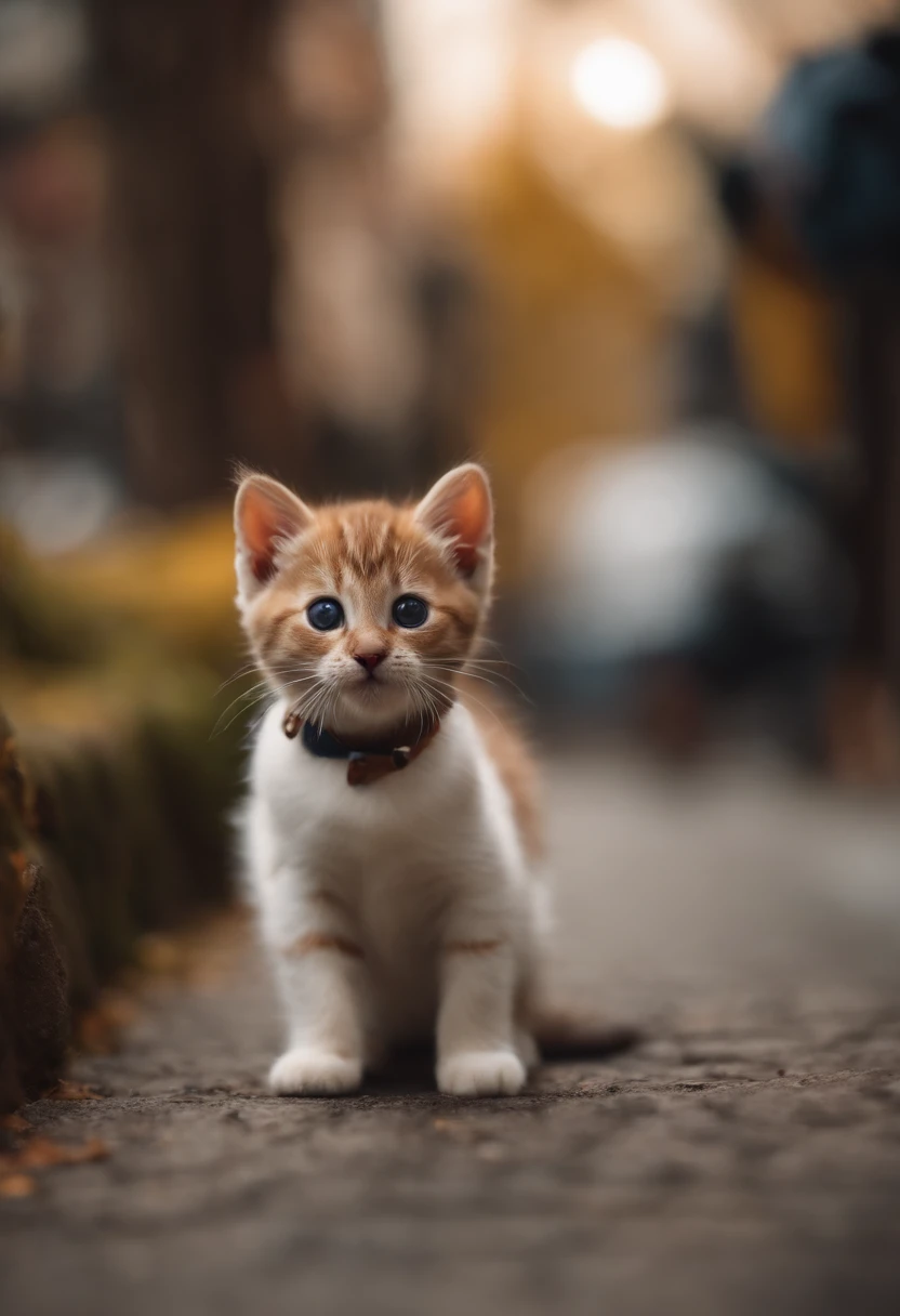 I have two little kittens, a cute little cat, cute kittens, Cutest, Incredibly cute, Adorable and cute, And cute and lovely. They are walking down the street with backpacks, Walking together, commute, Proudly walk down the street, And the cat is walking. T...