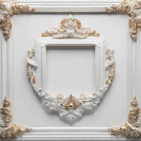 Close up of white photo frame，