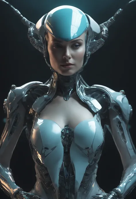 best quality,master piece,intricate details,nsfw,1girl,solo,(full body:1.4),(light smile),legs,simple background,brightly,lips,alien android,simple background,alien,brain in (transparent:1.2) skull,(organic helmet),a beautiful futuristic woman with a futur...