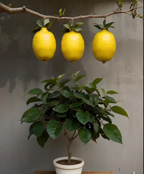 3 lemons per branch with large leaves