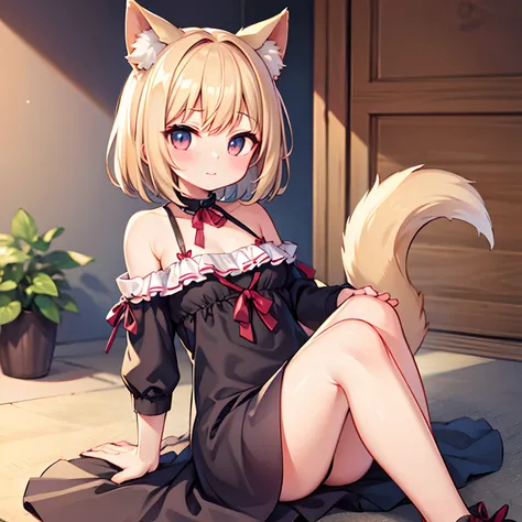 ​masterpiece、Girl personified a dog、Dog ears and tail and paws、Cute