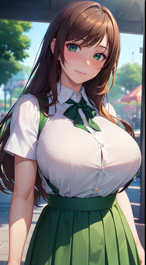 There are many human bodies((Masterpiece, Best quality, A high resolution, hyper HD, Perfect pixels, Depth of field, 4K, RTX, hdr))), 1girll, Single, Solo, Beautiful anime girl, Beautiful Art Style, anime figure, ((Long hair, bangs, Brown hair, Curly hair:...