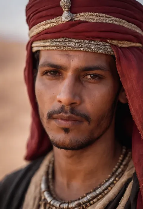 The masked prince of the Sahrawi al-Moravid has an old scar on his face