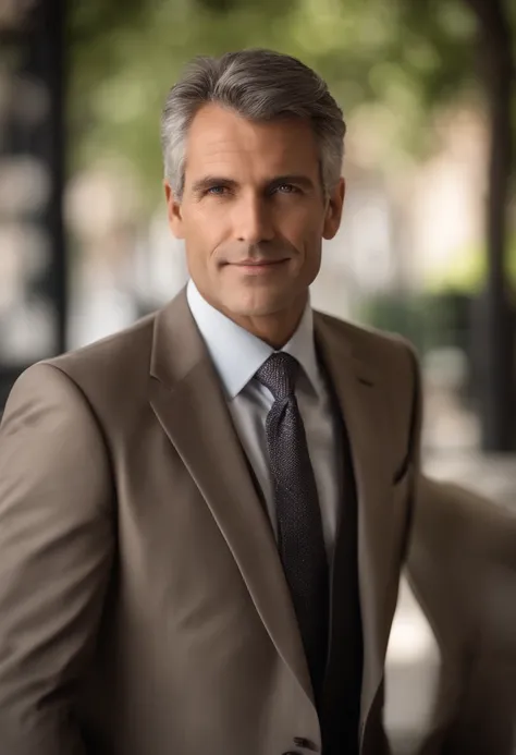 realistic image of middle-aged business professional, 110 pounds weight, professionally dressed in a suit and tie, high-quality, highest resolution, looking straight at the camera, professional, beautiful detailed eyes slightly brownish, beautiful detailed...