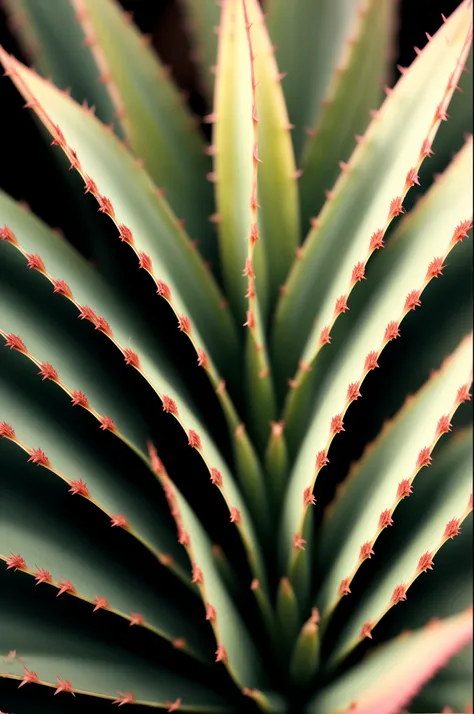 agave,Extremely detailed,Powerful serrations,cinematic,Solid background color,