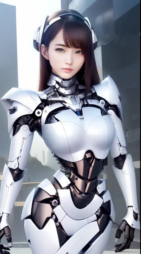 ((masutepiece)), ((top-quality), high quarity、ultra-definition, (Realistic),  ((well proportioned face))、fulcolor 、(scientific fiction)、(独奏)、Beautiful robot woman、Computer Robot、(Perfect robot joint)、((Perfect Computer Electronic Board))、(machine component...