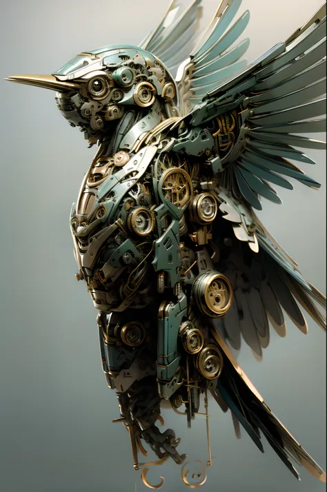 A mechanical bird, the detail