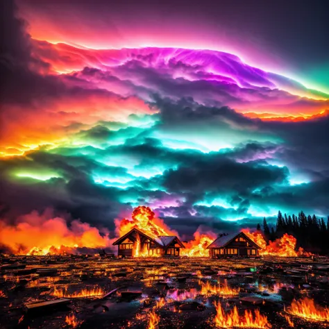 The shockwave rattled windows for miles as a mushroom cloud of pure color blossomed over the landscape. It was as though a rainbow had detonated into a kaleidoscopic fireball, its psychedelic shockwaves rippling outward.

At the epicenter lay a burning log...