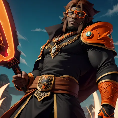 Black Ganondorf with orange glasses --auto