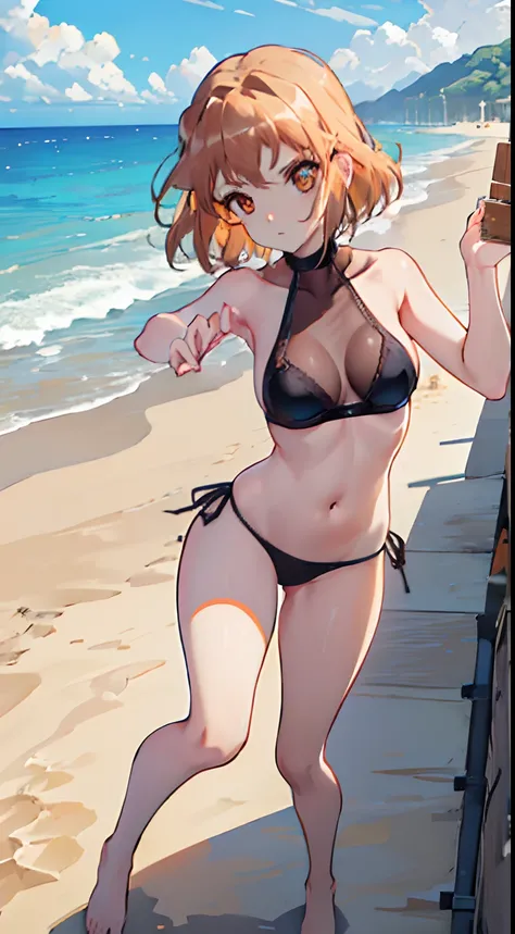 (masterpiece), best quality, expressive eyes, perfect face,(masterpiece), best quality, expressive eyes, perfect face,(best quality,4k,8k,highres,masterpiece:1.2), best quality, (detail eyes:1.5), Orange eyes, Light Brown hair,contrapposto, wet body,full b...