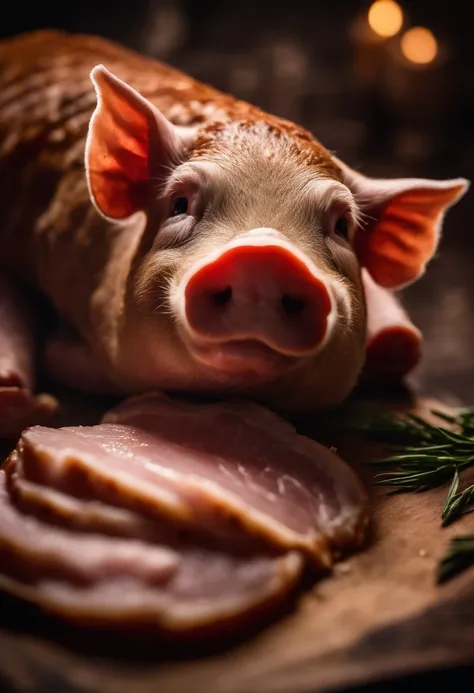 20 pounds of pork，To show the texture of the pork，Fresh raw pork