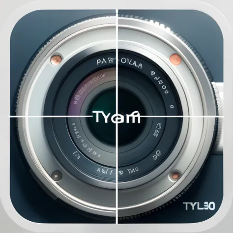 Create a Profile Picture with a camera in the center with the words “TylerSparano.PNG”