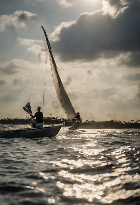 Amid the spectacular scenery of the Port of Miami canal, na divisa com o BEACH park, em Miami Beach, uma emocionante batalha se desenrola. Um pescador esportivo se encontra em uma luta intensa com um majestoso tarpon de 90 quilos, conhecido como o rei de p...