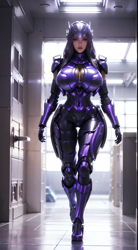 (1GIRL, ALONE, SOLO), (super detailed face), (Phoenix helmet:1), (BIG BUTTOCKS, HUGE FAKE BREAST:1.3), (NSFW, MUSCLE ABS, CLEAVAGE:1.3), (MECHA GUARD ARMS:1.3), (BLUE PURPLE SHINY FUTURISTIC MECHA ARMORED, MECHA SKINTIGHT SUIT PANTS, MECHA GUARD ARMOR LEGS...