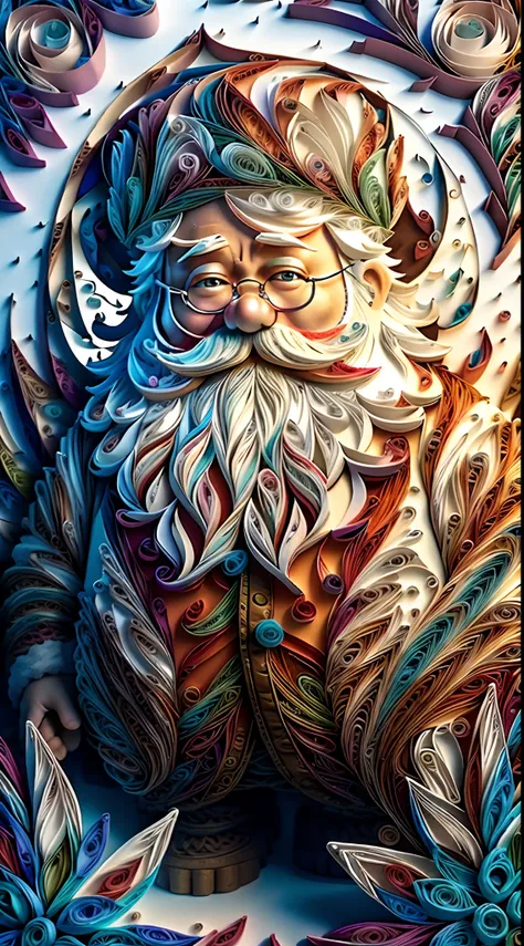 Santa Claus facing the front、up of face、(Multidimensional quilling paper:1.2)、(Fractal art:1.5)、art by、Chibi、
yang08k、Beautiful fece、colourfull、
​masterpiece、top-quality、top-quality、Official Art、Beautifully Aesthetic、((8K Ultra Real))、