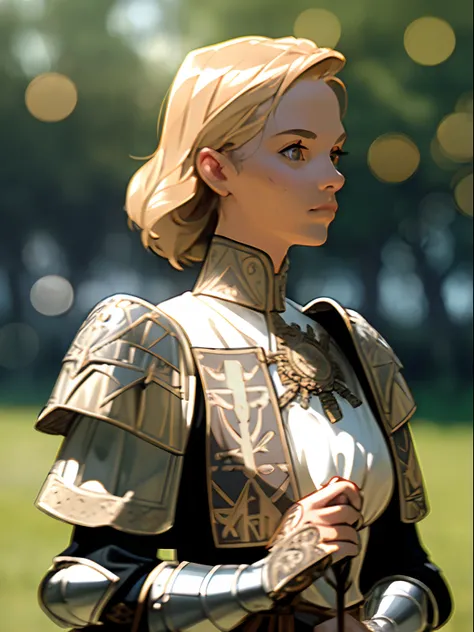 (masterpiece), (extremely intricate:1.3),, (realistic), portrait of a girl, the most beautiful in the world, (medieval armor), metal reflections, upper body, outdoors, intense sunlight, far away castle, professional photograph of a stunning woman detailed,...