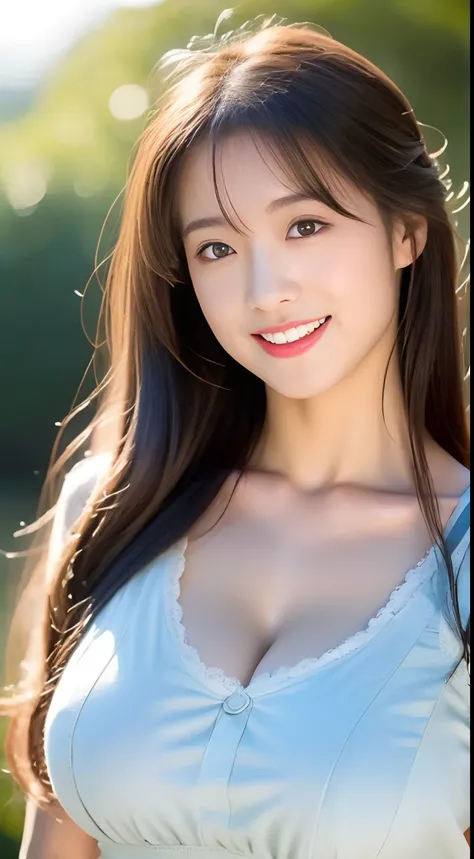 top-quality。８K-Picture。Young gravure idols。Beautiful Women in Perfect Style。Slender but big breasts。The attraction of the gap。Slim abs。Silver hair。(Colossal tits：1.4)。kawaii eyes。Double eyelids。long, Wavy Hair。Very delicately drawn face。Perfect Style。Shot ...