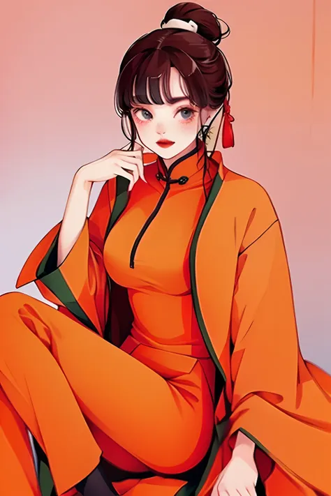 yxycolor，1girll， China-style，Tang suit，Rich colors