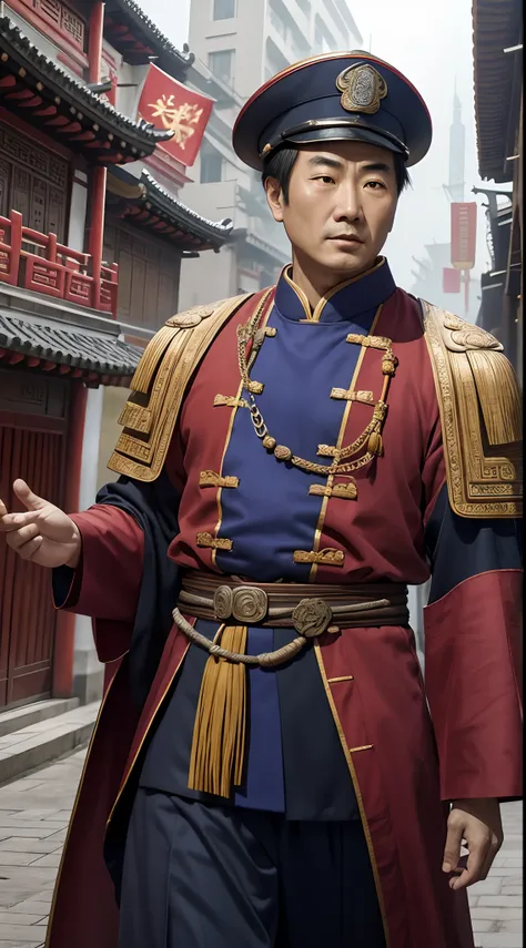 Chinese man, zheng he,admiral, 15th century, walk in city