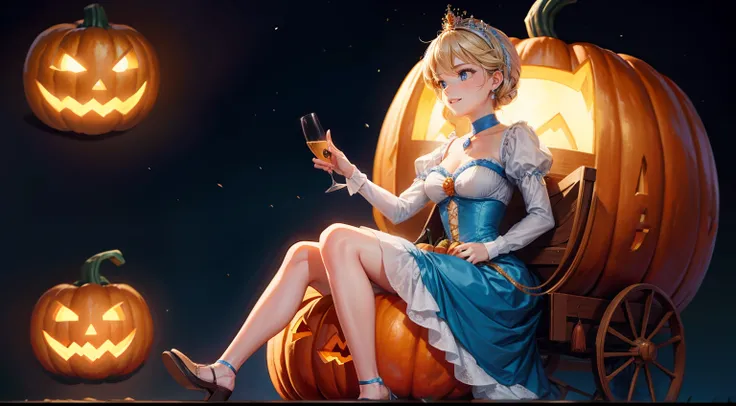 Cinderella in a pumpkin carriage