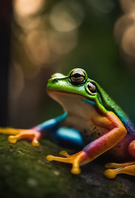 Frog with LGBT colors design