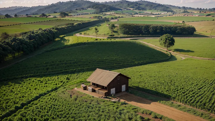 Muito realista, melhor qualidade, extremamente detalhado, fazenda, Crops and animals.