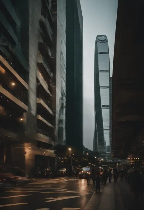 beautiful street photo of Hong Kong, sea view , ifc tower