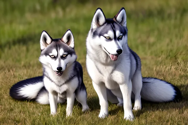 Husky and Fox