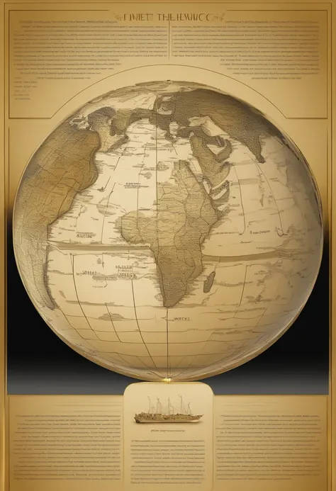 planet earth, In a single sphere, Authentic information from every continent, drawn image, 2 colours, Gold and Black, Used for logos, bottomless, Only the earth, Lightings from back