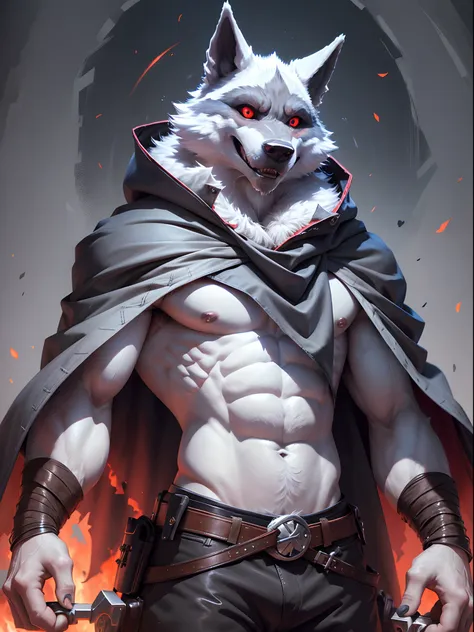 (the ultimate death wolf) best quality, ultra high res,1furry boy， solo，detailed eyes, volumetric lighting, amazing, finely deta...