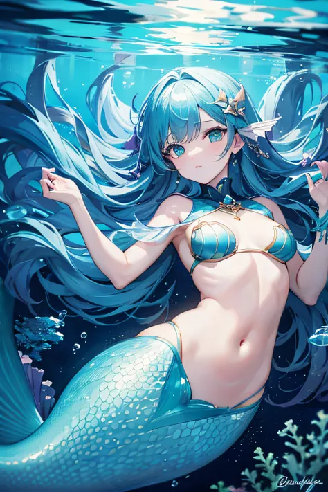 Girl, aesthetic,underwater, Mermaid