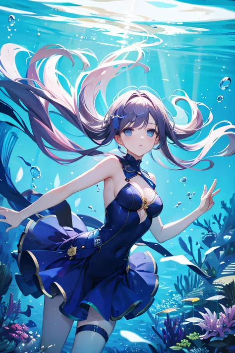 Girl, underwater, Aesthetic