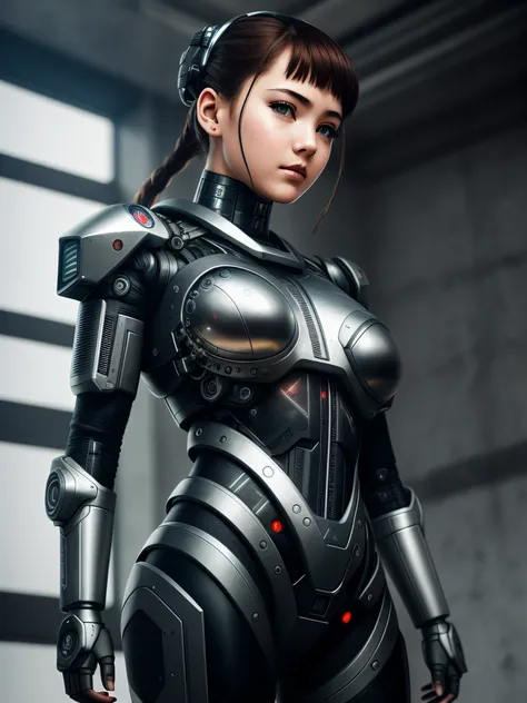 A girl made of metal, (cyborg: 1.1), ([tail | detailed wire]: 1.3), (complex details), hdr, (complex detailed: 1.2), cinematic shot, vignette, centered