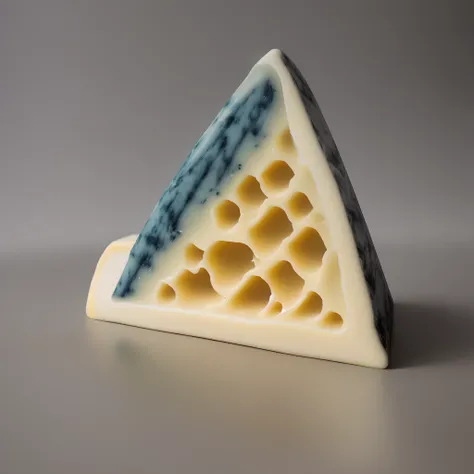 Cheese shape in prism shape of right-angled triangle base