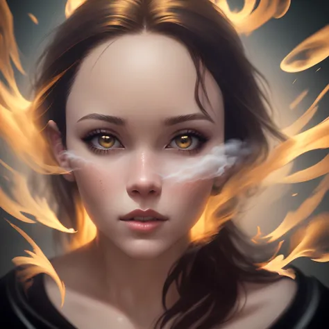 photo of the face of mine, emerging from swirling strokes of smoke and vapors, style of Peter Lindbergh, intricate artwork masterpiece, ominous, golden ratio, trending on cgsociety, intricate, epic, trending on artstation, by artgerm, highly detailed, vibr...