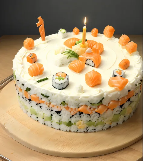 sushistyle (happy birthday) cake