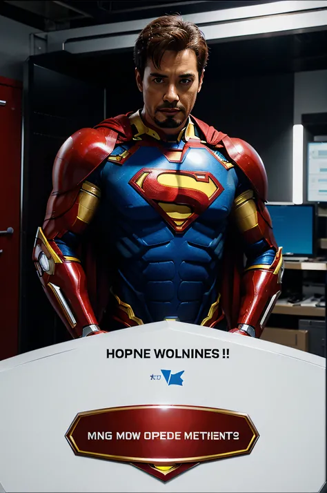 Create a Superman and Iron Man message congratulates IT pros