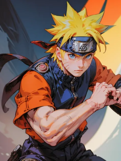 1man, solo, (masterpiece), best quality, ultra-detailed, naruto, retro style, fashion cloth, fancy. ninja,