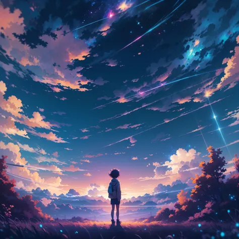 anime anime wallpapers with a view of the sky and stars, cosmic skies. by makoto shinkai, anime art wallpaper 4 k, anime art wallpaper 4k, anime art wallpaper 8 k, anime sky, amazing wallpaper, anime wallpaper 4 k, anime wallpaper 4k, 4k anime wallpaper, m...