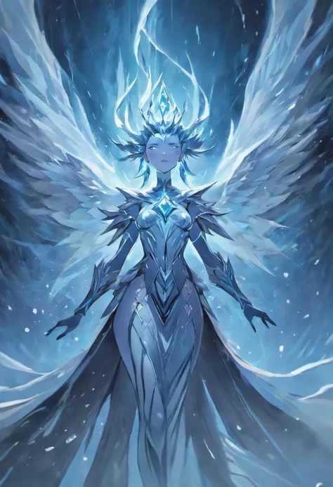 Behold, Lissandra, the Frostguard Queen of the Freljord, as she unveils her true power amidst a frozen realm of mystery. Through the medium of digital illustration, her icy visage emerges, blending elements of surrealist art and dark fantasy. Lissandras fi...