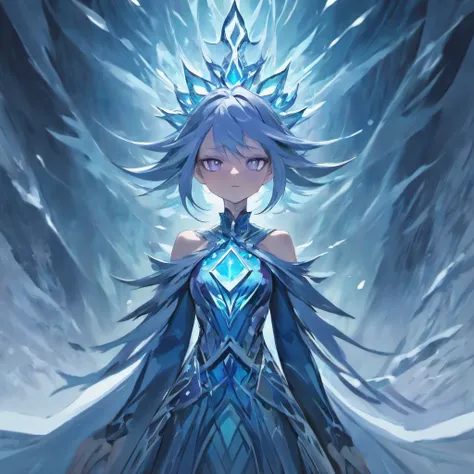 Behold, Lissandra, the Frostguard Queen of the Freljord, as she unveils her true power amidst a frozen realm of mystery. Through the medium of digital illustration, her icy visage emerges, blending elements of surrealist art and dark fantasy. Lissandras fi...