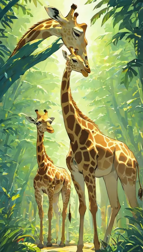 giraffes，8K，High quality