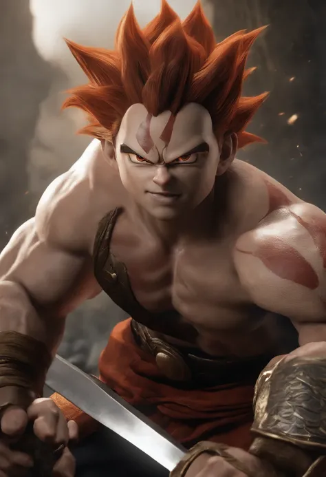 (best quality, realistic:1.2, highres, ultra-detailed), Son Goku and Kratos, full-body cinema poster, sensational image

For this prompt, we want to create a sensational image of Son Goku and Kratos in a full-body cinema poster format with realistic and hi...