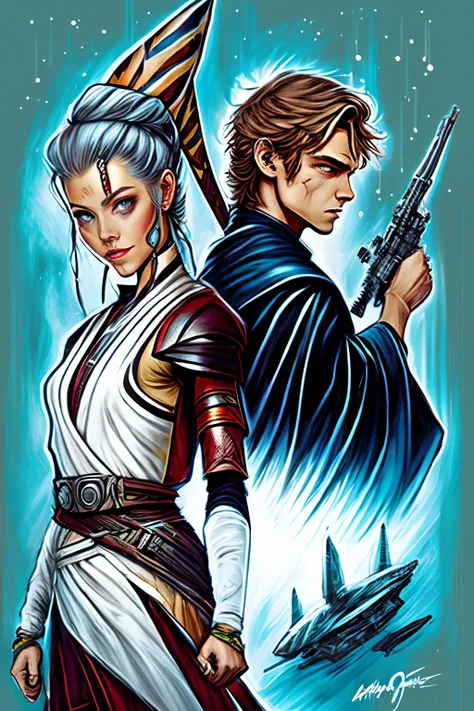 Anakin Skywalker and Ahsoka Tano