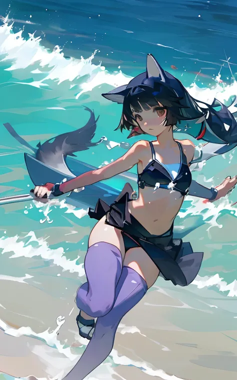 (((swim wears))),underwear, Seaside, Ocean,Dog ears, Bare shoulders,swim ring，Stockings，Superskirt