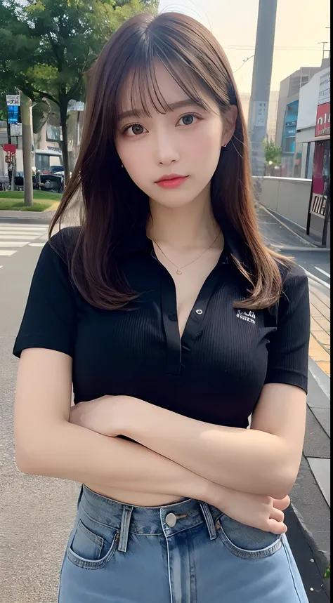 finely detail, hight resolution, hightquality、Perfect dynamic composition, Beautiful detailed eyes, Medium Hair, small tits、Natural Color Lip,Kamimei、Shibuya、20 years girl、1 persons、Transparent skin、Glowing hair、masutepiece, Best Quality, Ultra-detailed, f...