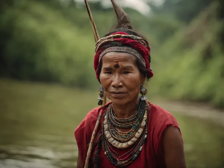 Long-necked Karen tribe, folk way of life , high high quality , 4k