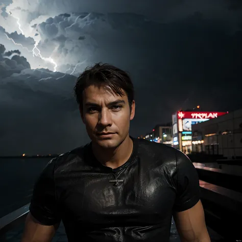 Captain Dan in a thunderstorm