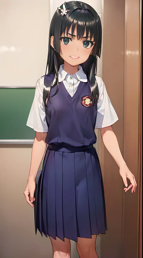 (((​masterpiece,top-quality,超A high resolution))),1womanl, ,((()),Beautiful breasts,12year old,,((())),(((smil))),(((Nariko Saten))),,(((Best Quality,4K,in 8K))),((cheek))),(((School uniform)),